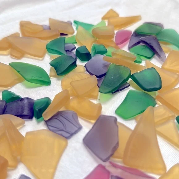 Vintage Colorful Sea Glass Pieces, 11oz Of Sea Glass Multi Color Misc Size - Picture 8 of 11